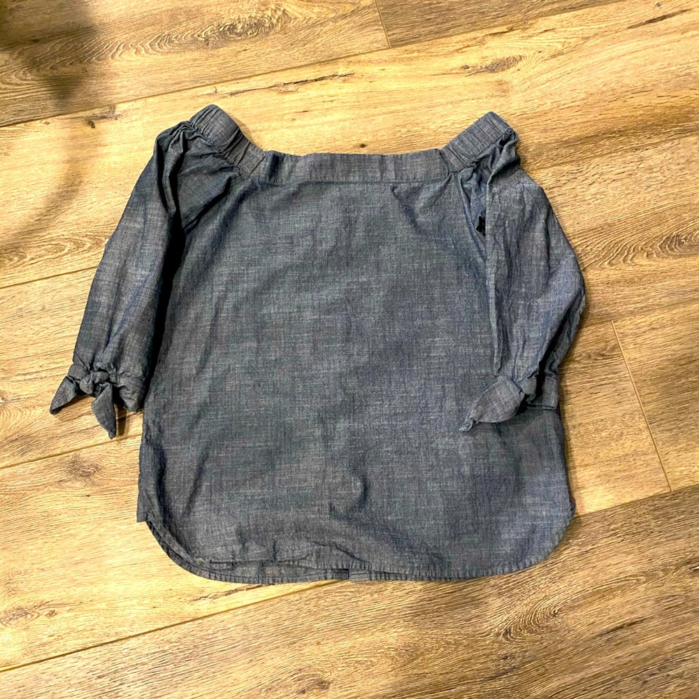 Off shoulder Denim blouse